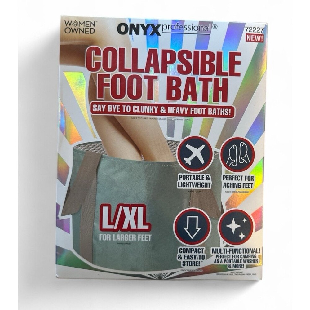 NEW Onyx Professional Collapsible Foot Bath Soak L/XL Portable Lightweight